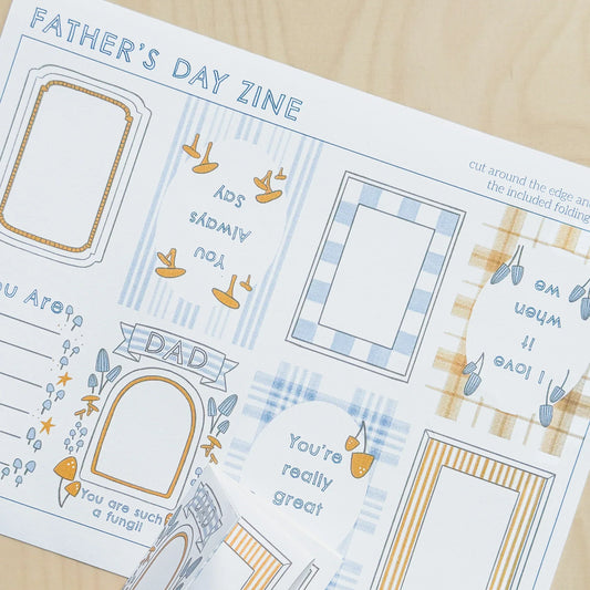 free printable father's day zine: an easy gift kids will love to make