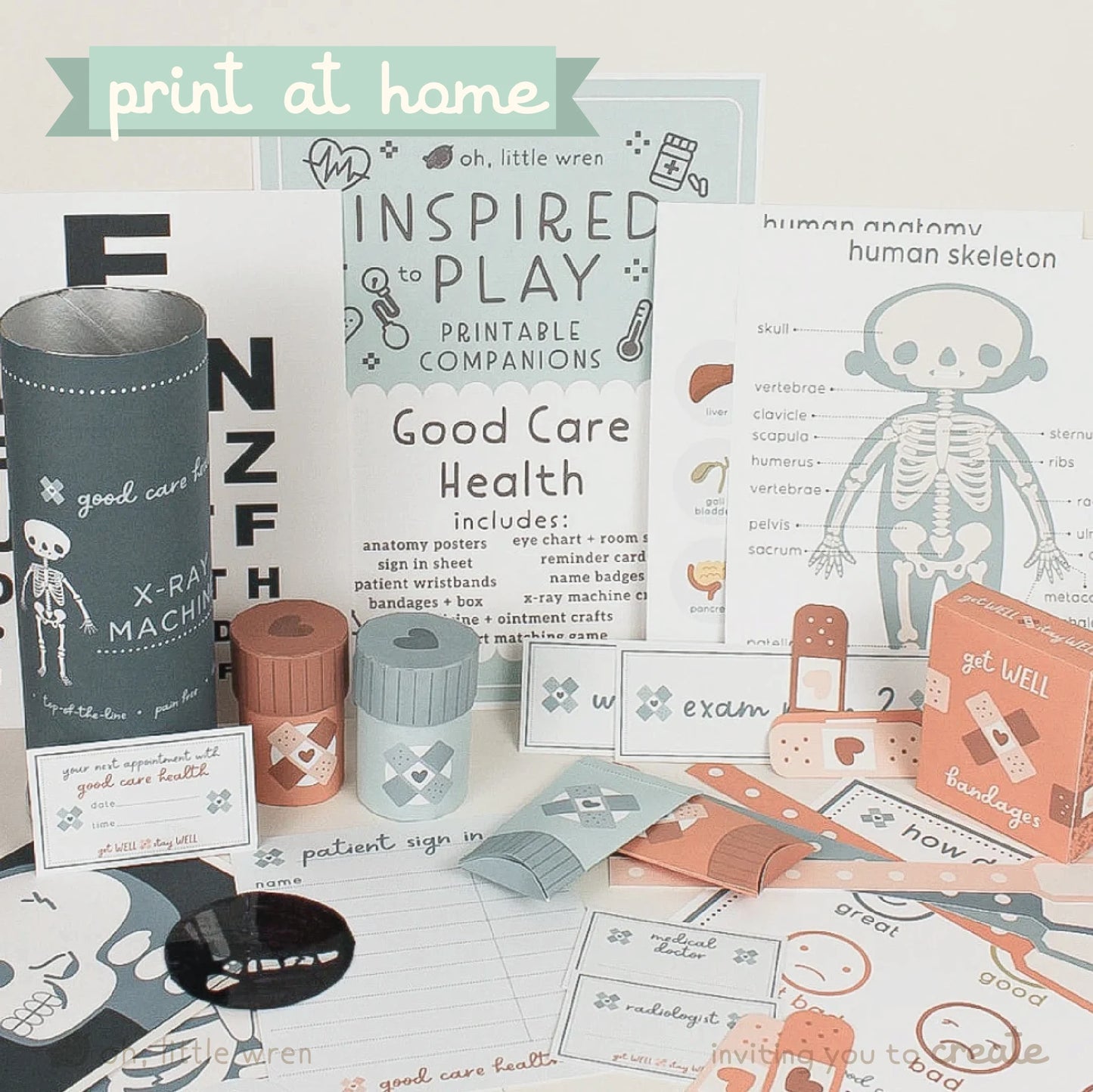 DIGITAL Doctor's Office Pretend Play Printable Companion