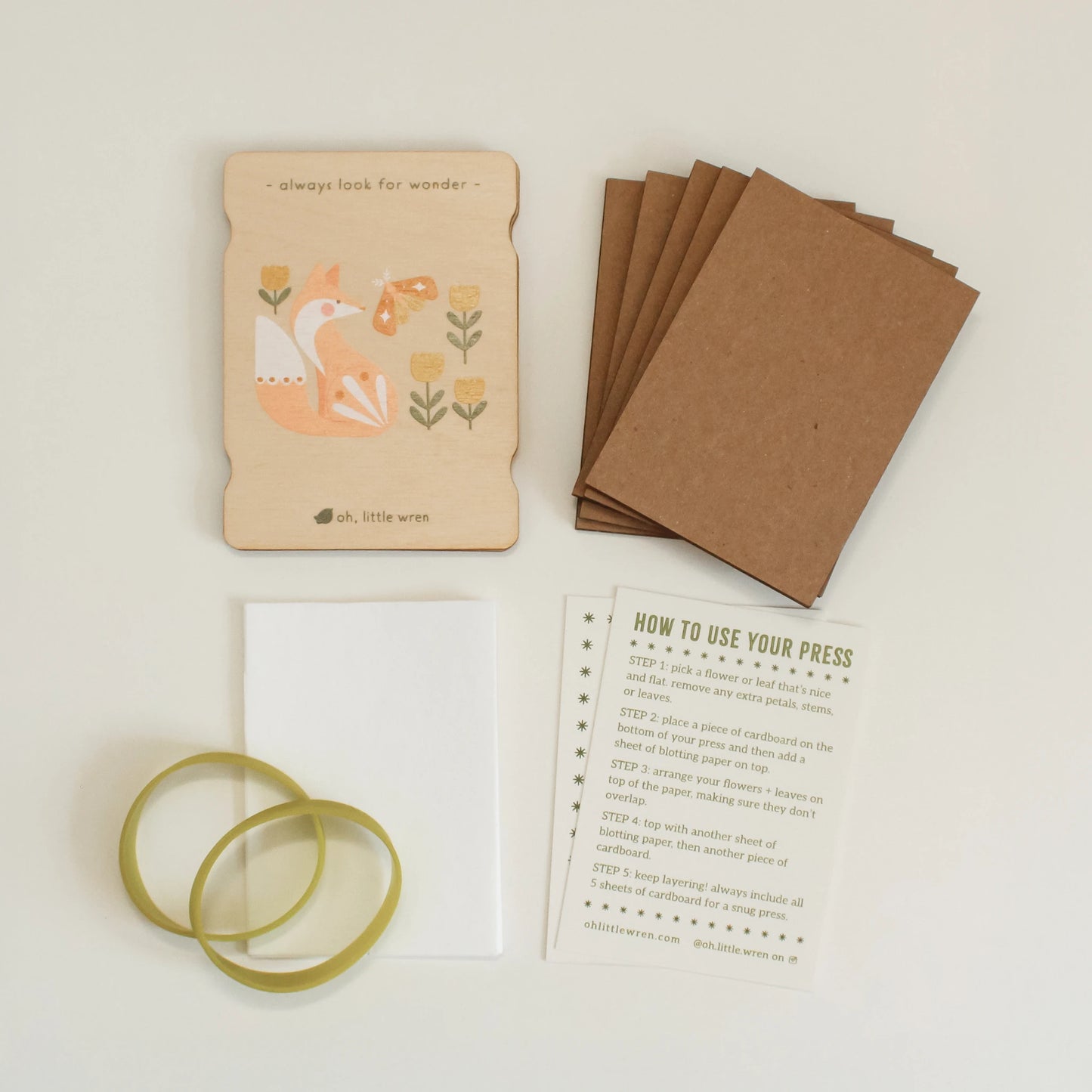 Little Nature Press - Portable Mini Wooden Flower + Leaf Press for Kids and More