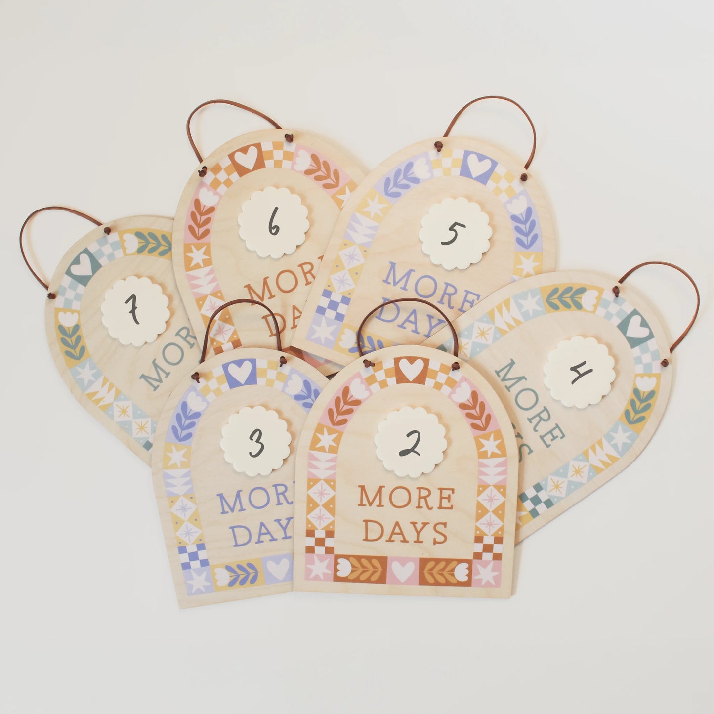 More Days Countdown Sign - All Occasions, Reusable Wooden Dry Erase Calendar for Kids and Families