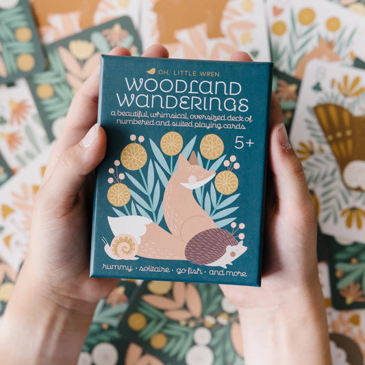 Woodland Wandering Playing Cards – Illustrated Animal Deck for Family Game Night, Travel Fun, and Unique Gift Idea