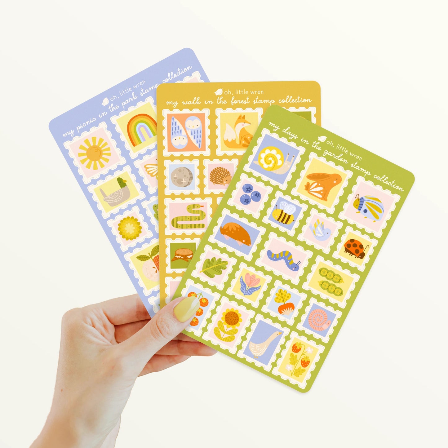 Garden Days Stamp Collection Sticker Sheet | 4x6 inches