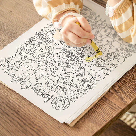 free easter countdown coloring sheet: printable fun all april long
