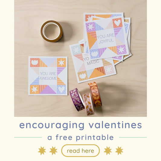 enouraging valentines a free printable, read more with a picture of quilt themed valentine cards
