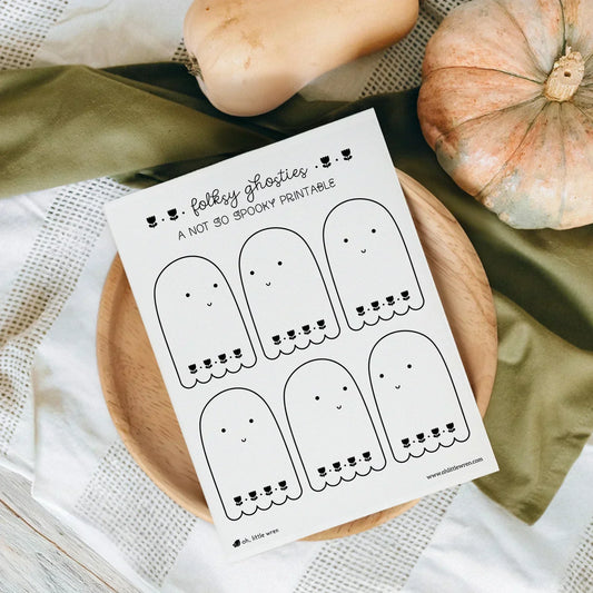 free folksy halloween ghosts: a not-so-spooky printable