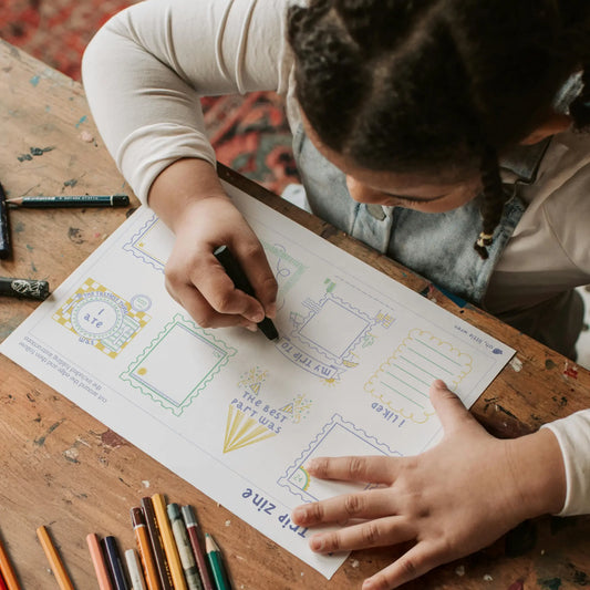 free printable travel zine: perfectly kid-made travel memories