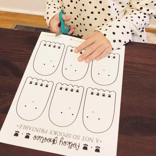 folksy ghost printable