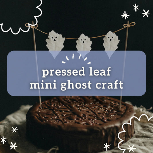 mini oak leaf ghosts: cozy nature press craft for halloween