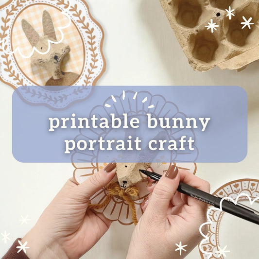printable bunny portraits: a simple + charming easter craft for kids