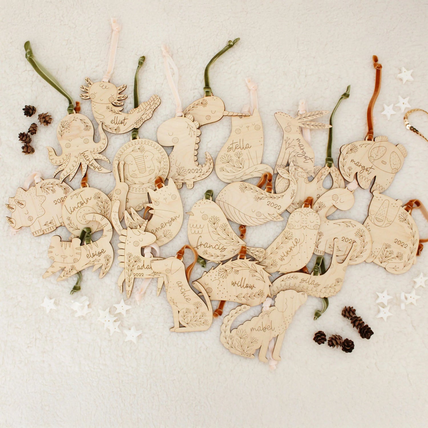 animal shaped ornaments