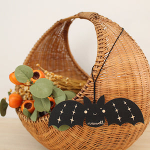 Bat Personalized Halloween Tag