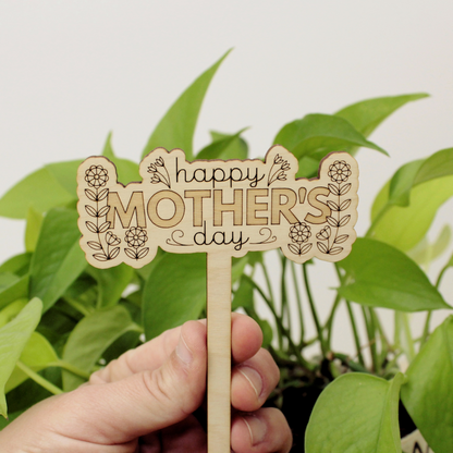 wooden plant stake, happy mother's day