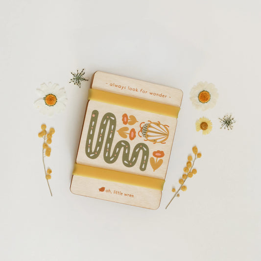 Snake + Beetle Little Nature Press - Portable Mini Wooden Flower + Leaf Press for Kids and More