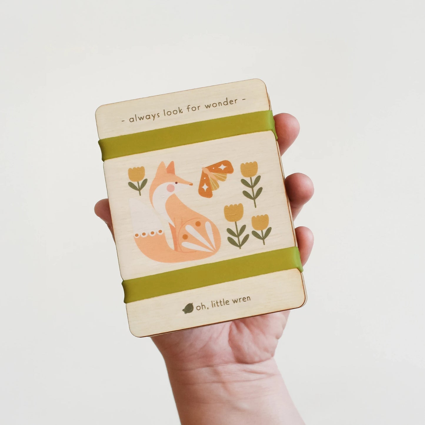 Fox + Moth Little Nature Press - Portable Mini Wooden Flower + Leaf Press for Kids and More