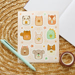 load image into gallery viewer, animal friends vinyl sticker sheet
