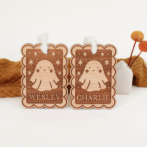 Ghost Personalized Halloween Tag