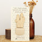 load image into gallery viewer, mix and match houseplants wooden pair of magnets, series 2 - cacti and succulents
