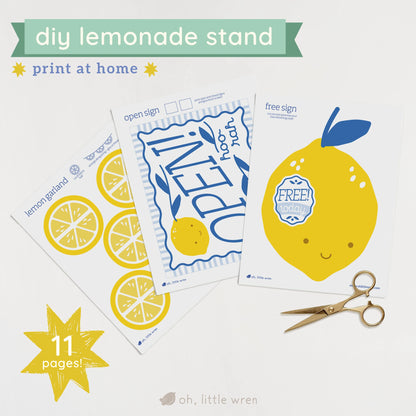 DIGITAL Lemonade Stand Pretend Play Printable Companion
