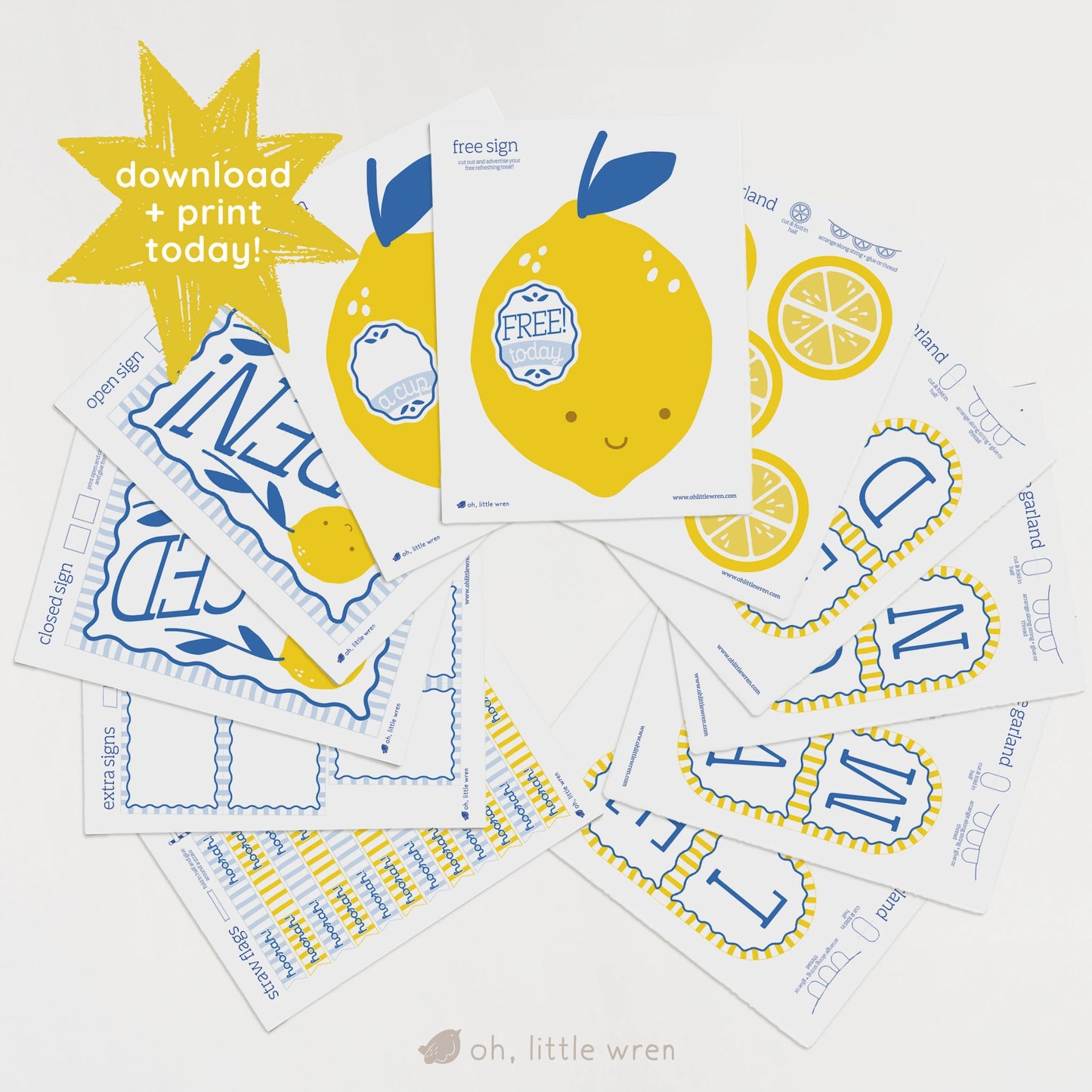 DIGITAL Lemonade Stand Pretend Play Printable Companion