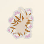 load image into gallery viewer, rabbit and flowers, series 4 vinyl sticker
