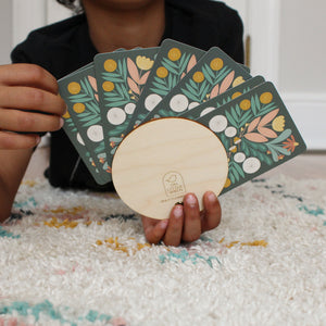 wooden woodland playing card holders