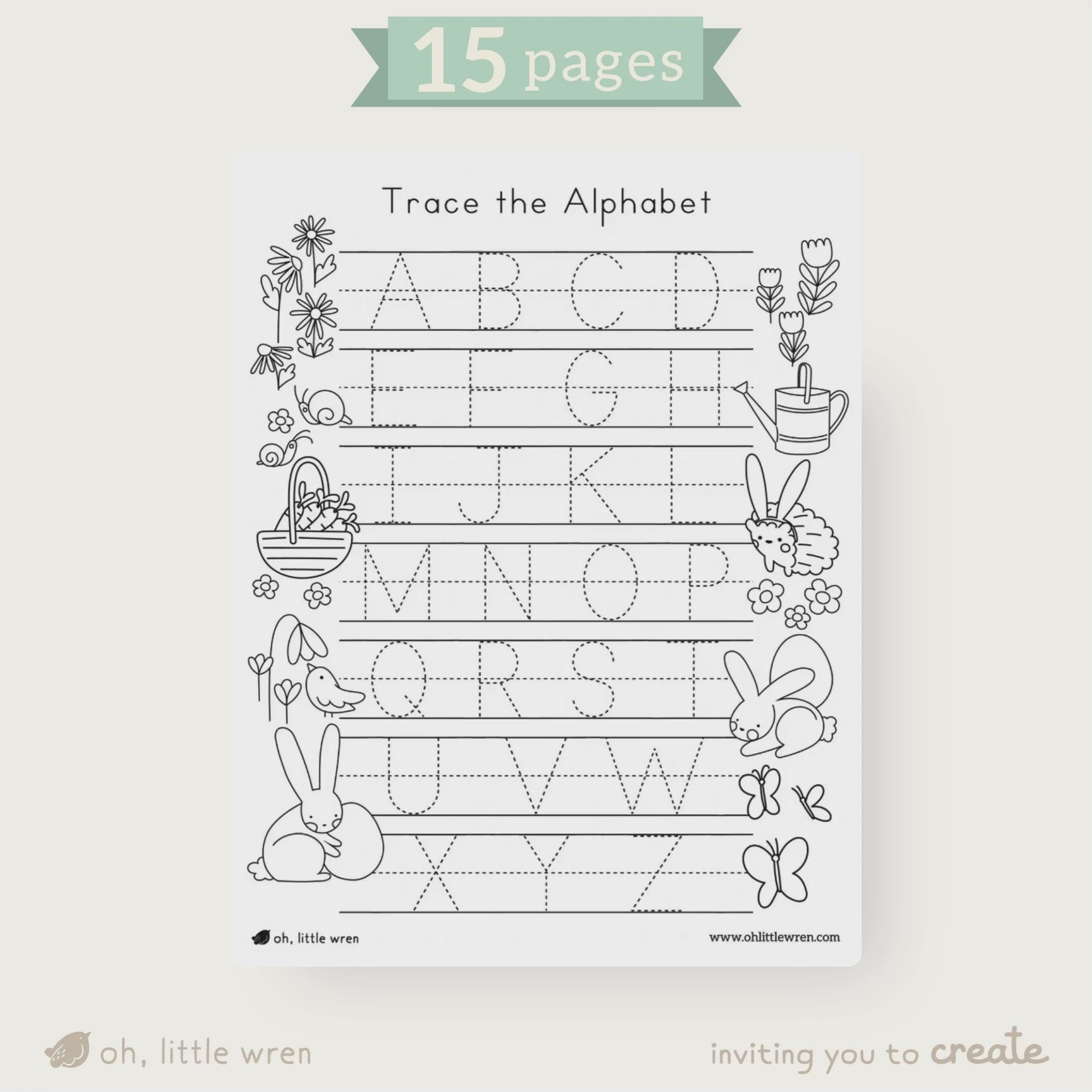 DIGITAL Easter + Spring Preschool Worksheets, 15 Pages – oh, little ...