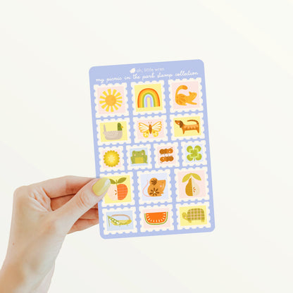 Picnic in the Park Stamp Collection Sticker Sheet | 4x6 inch