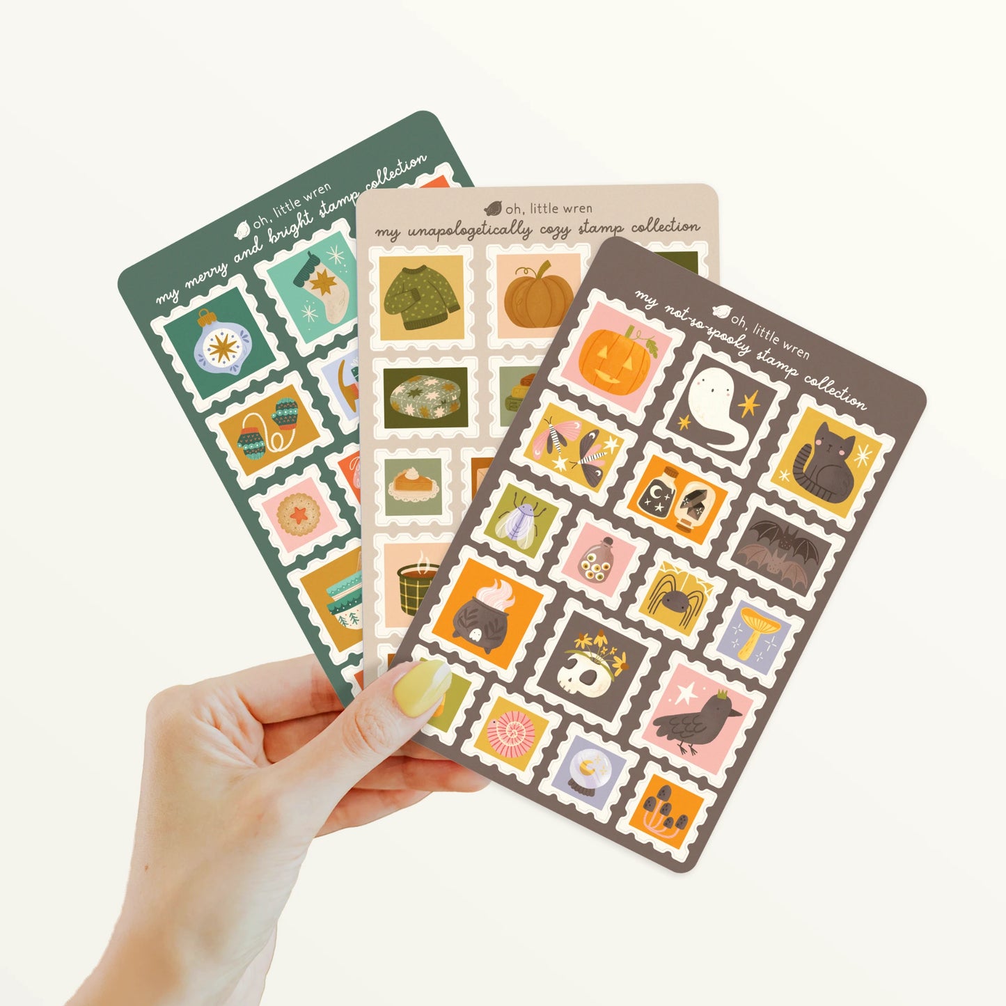 Halloween Stamp Collection Sticker Sheet | 4x6 inches