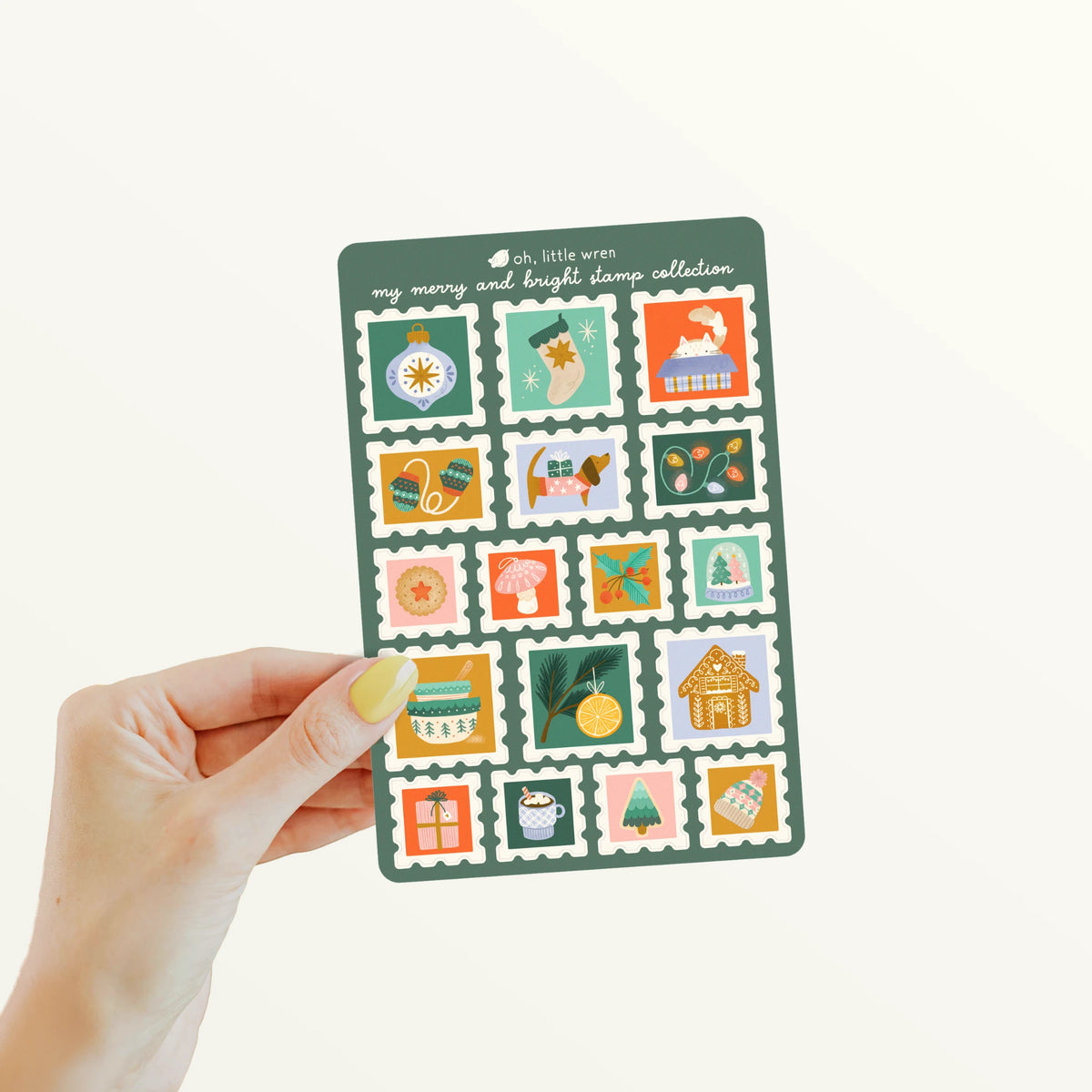 Christmas Stamp Collection Sticker Sheet | 4x6 inches