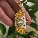 load and play video in gallery viewer, moth enamel keychains
