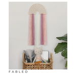 load image into gallery viewer, wooden rainbow yarn art wall hanging • multiple colors available
