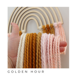 load image into gallery viewer, wooden rainbow yarn art wall hanging • multiple colors available
