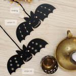 load image into gallery viewer, wooden bat customizable halloween name tag, boo basket tag
