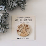 load image into gallery viewer, forest fox wooden needle minder
