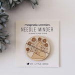 load image into gallery viewer, forest fox wooden needle minder

