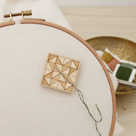 quilt block wooden needle minder, multiple options
