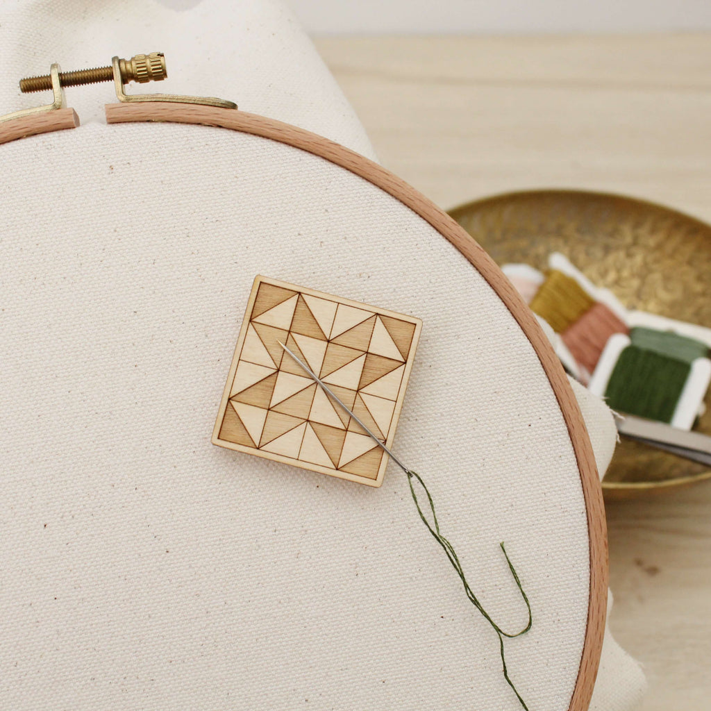 quilt block wooden needle minder, multiple options