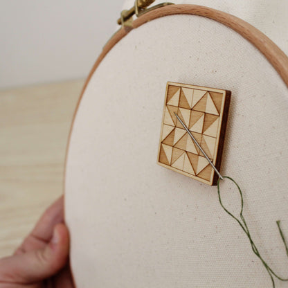 quilt block wooden needle minder, multiple options