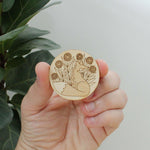 load image into gallery viewer, forest fox wooden needle minder

