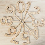 load image into gallery viewer, folksy floral wooden cake topper numbers.
