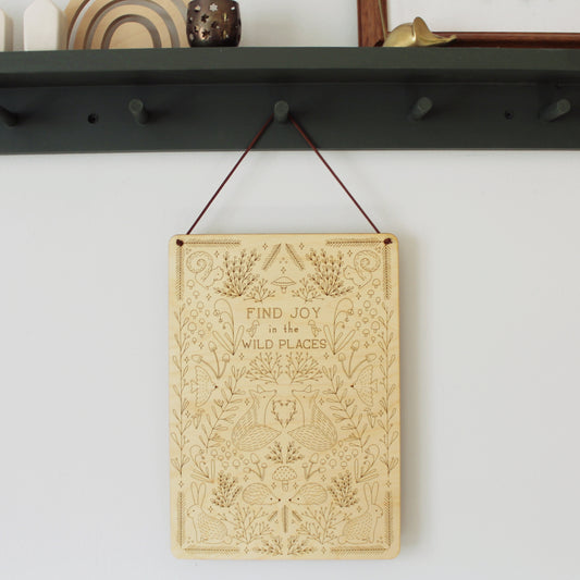 wild places wooden banner