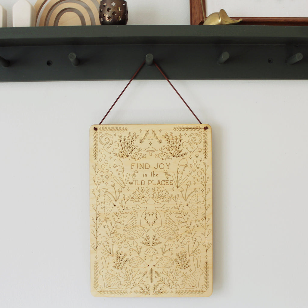 wild places wooden banner