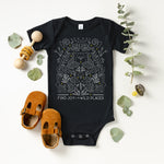 load image into gallery viewer, baby one piece, find joy in the wild places, dark
