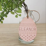 load and play video in gallery viewer, custom wooden egg easter basket name tag

