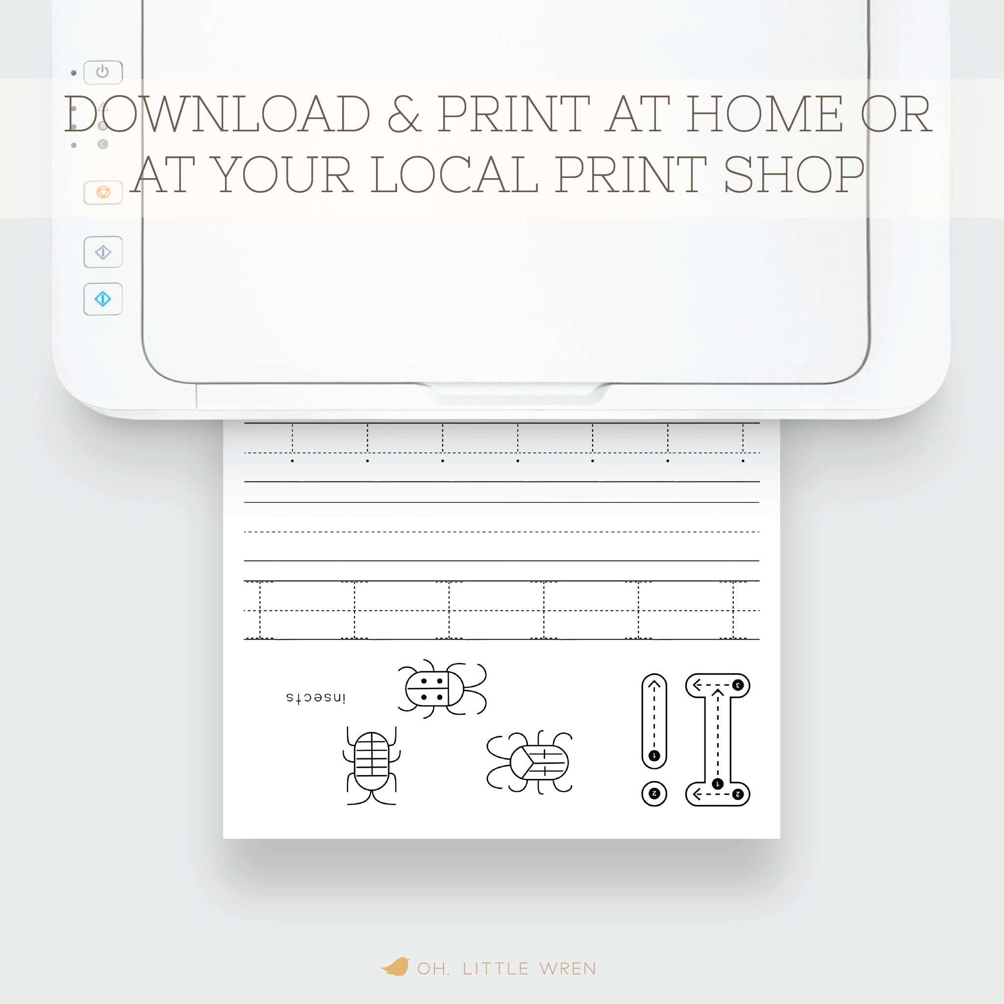 DIGITAL halloween themed preschool alphabet tracing pages