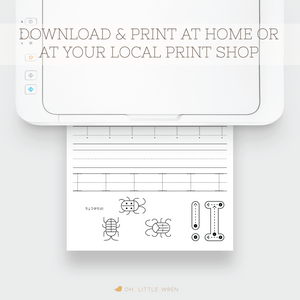 DIGITAL halloween themed preschool alphabet tracing pages