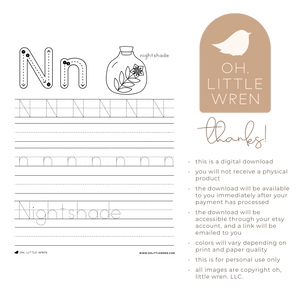 DIGITAL halloween themed preschool alphabet tracing pages