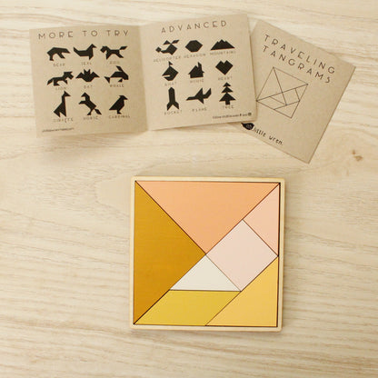traveling tangrams in citrus, a take with you toy