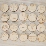load image into gallery viewer, wooden faces matching game, 40 pieces
