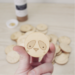 load image into gallery viewer, wooden faces matching game, 40 pieces
